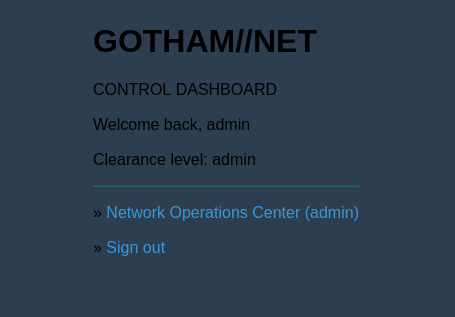Dashboard con rol admin