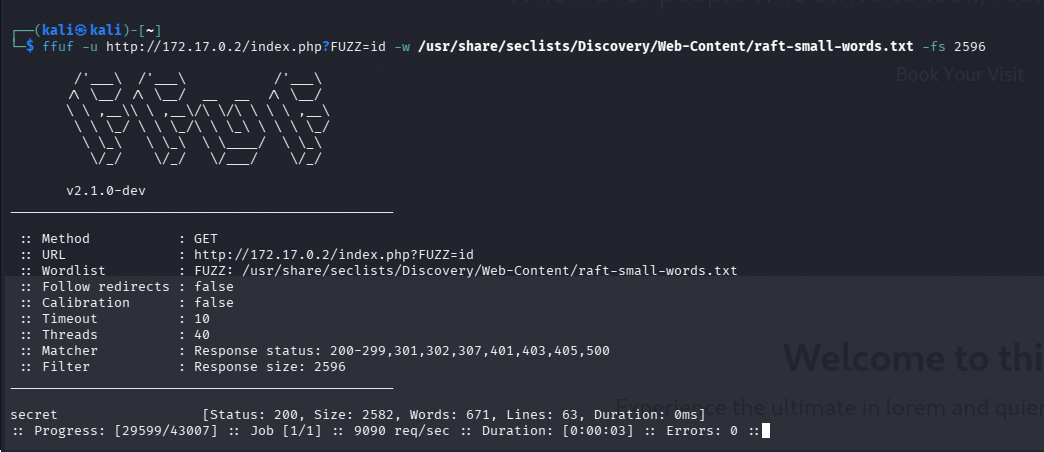 Fuzzing de parametros con ffuf