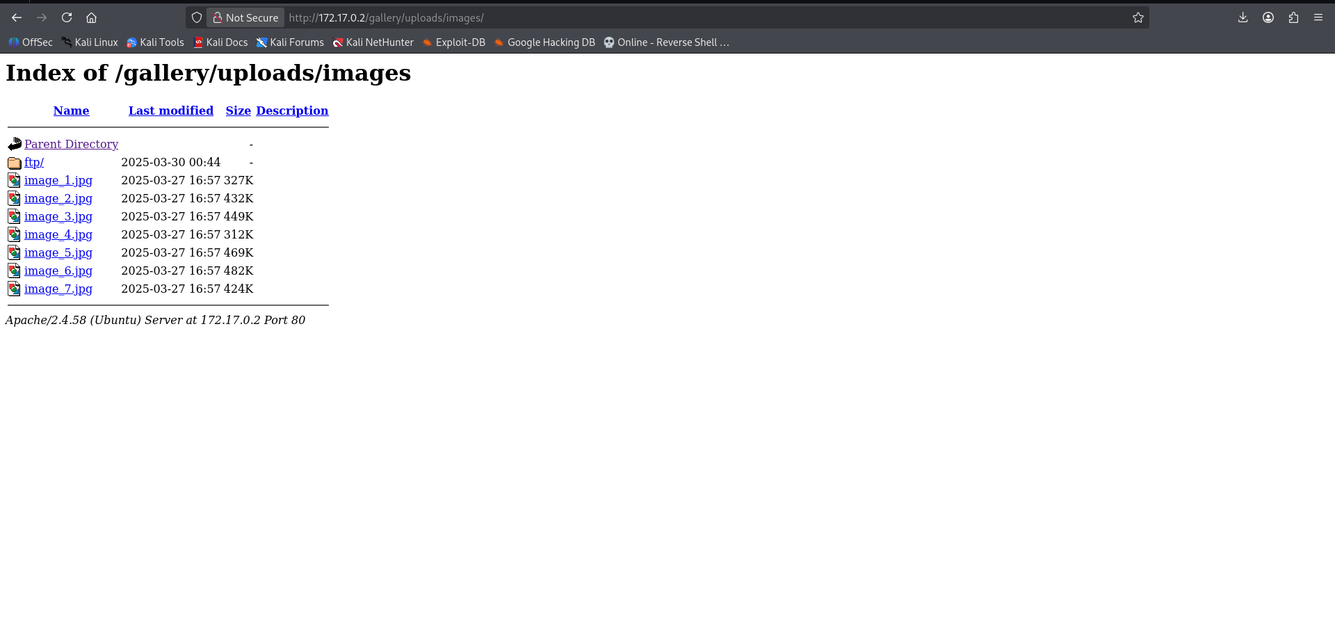 Directory listing web de imagenes