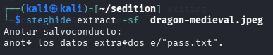 Extraccion con steghide