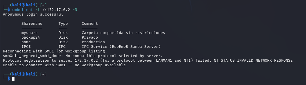 Listado SMB anonimo