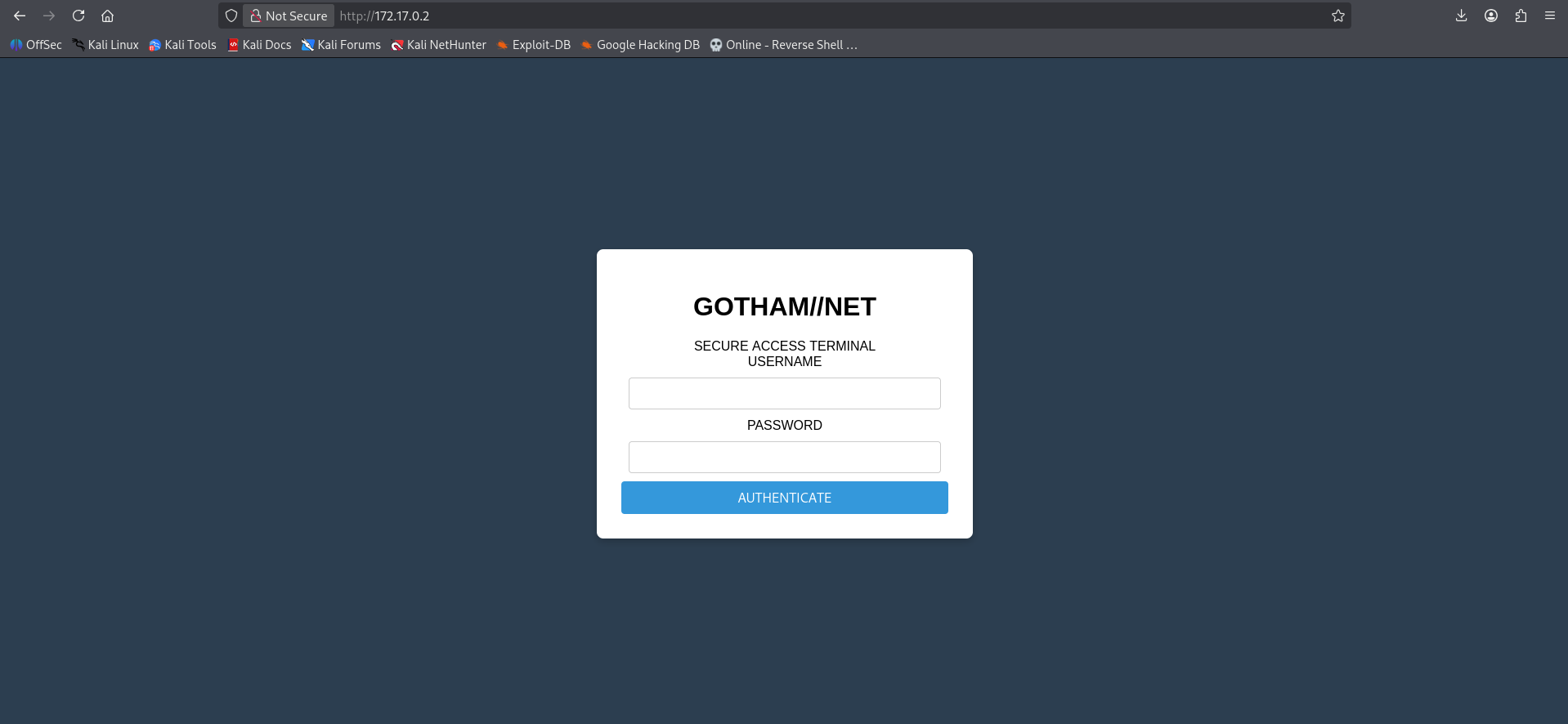 Login GOTHAM NET